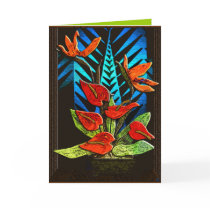 Holiday Anthurium Greeting Card