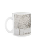 Holiday Beer Mug Festive Winter Forest Beer Glass