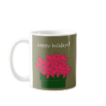 Holiday Bouquet Mug: Add a small Poinsettia