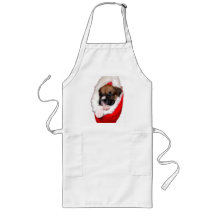 Holiday boxer puppy apron