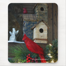 Holiday Cardinal Mousepad customise
