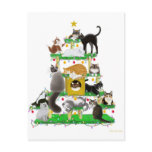 Holiday Cat Tree Customisable Postcard