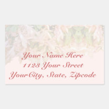 Holiday Christmas Cactus Address Label Rectangular Stickers