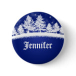 Holiday Company Party Name Tags Blue buttons