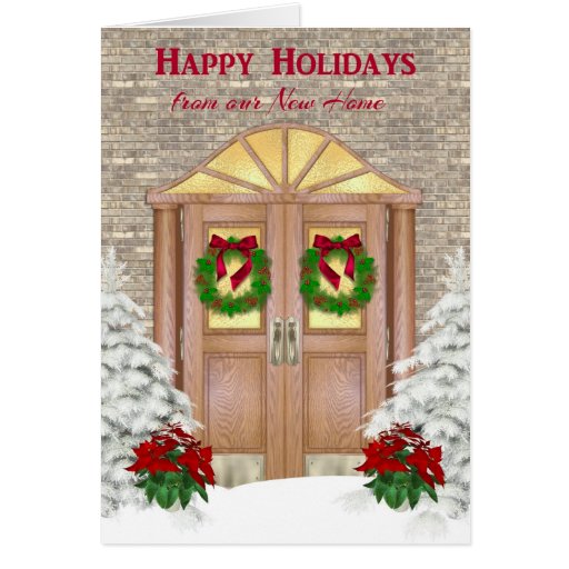 Holiday Door, New Home, Happy Holidays Zazzle