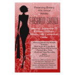 Holiday Fashion Show Flyer, Red Silhouette Swirl