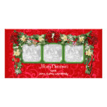 Holiday Garland Triple Photo Card