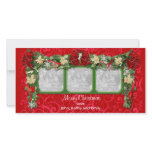 Holiday Garland Triple Photo Card photo cards