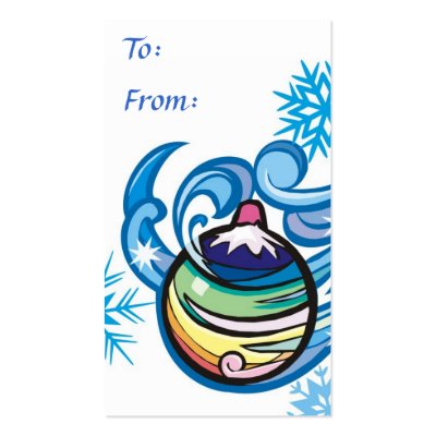 Holiday Gift Tag Business Card by forbes1954