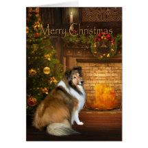 Holiday "Grace" Sheltie Xmas Card