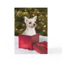 Holiday greeting card with dog