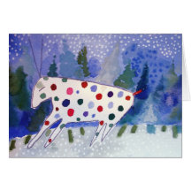 holiday greeting with holiday reindeer greeting card