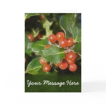 Holiday Holly  Customised Christmas Greeting