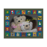 Holiday Icons Cartoon Border Template Postcard
