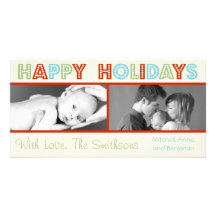 Holiday In Lights Photocards (Cream) Photo Greeting Card