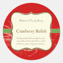 Holiday Label or Place Setting Sticker