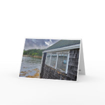 Holiday Ledges Boathouse Greeting Card