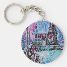 HOLIDAY MAILBOX BY LIZ LOZ KEYCHAIN