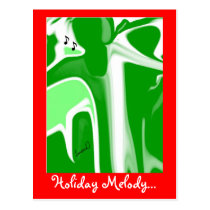 Holiday Melody...Abstract    Postcard postcards