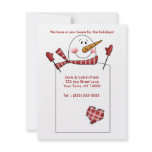 HOLIDAY MOVING CARD Change of Address Snowman Custom Announcements