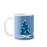 Holiday Mug Coffee Cup Festive Blue Christmas Cup