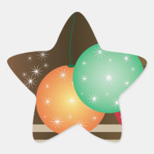 Holiday Ornaments Star Sticker