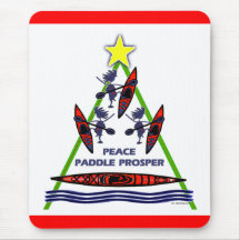 Holiday Paddle Kayak Canoe Design Mousemats