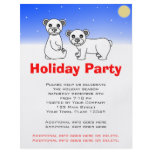 Holiday Party Flyer - Cute Baby Polar Bears