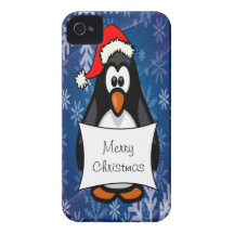 Holiday Penguin iPhone 4 Cover