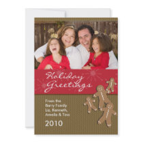 Holiday Photo Christmas Cards - Gingerbread Family