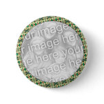 holiday photo frame pinback button