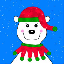 Holiday Polar Bear Acrylic Cut Outs