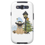 Holiday Pug with Tree (blue)