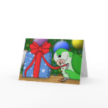 Holiday Quaker Parakeet Christmas Card