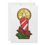 Holiday Red & White Candle invitations