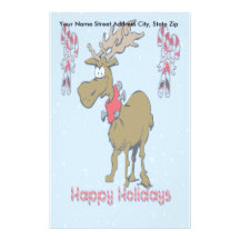 Holiday Reindeer Christmas Stationery