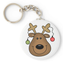 Holiday Reindeer Tshirts and Gifts Keychain