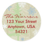 Holiday Return Address Label Template stickers