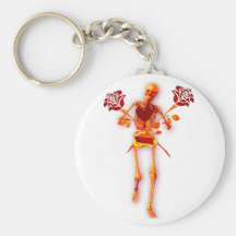 Holiday Skeleton Keychain