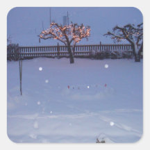 Holiday Snow Square Sticker