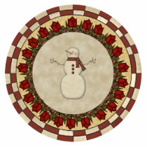 Holiday Snowman Christmas Ornament Photo Cutouts