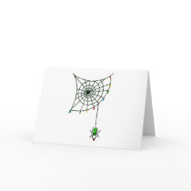 Holiday Spider Web and Lights Card