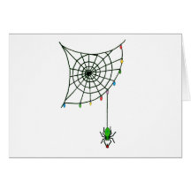 Holiday Spider Web and Lights Card