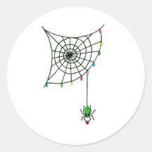 Holiday Spider Web and Lights Stickers
