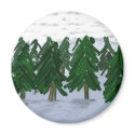 Holiday Trees In Snow magnets