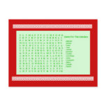 Holiday Word Find Puzzle Postcard
