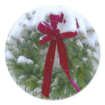 Holiday Wreath Christmas Card Seal stickers