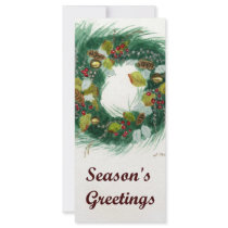 Holiday Wreath Custom Rack Cards