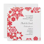 Holiday Wreath Red Wedding Program Announcements
