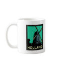 holland art deco vintage retro travel poster mugs